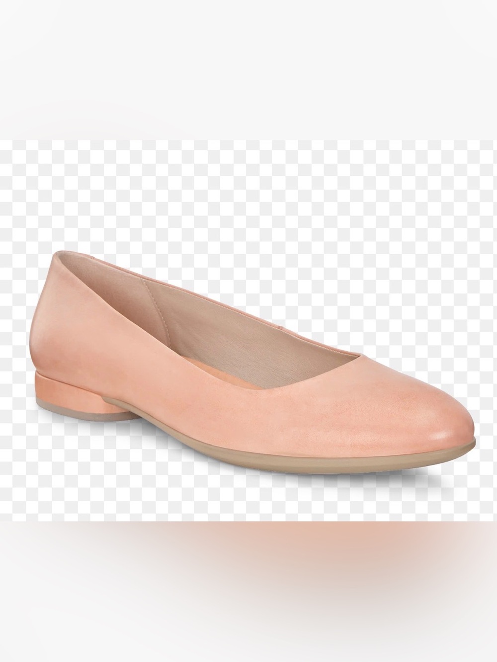 ECCO Anine Leather Ballerina - Blush Pink - Picture 2 of 9
